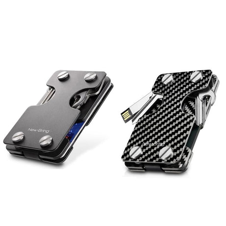 Multifunctional Edc Wallet For Keys & U Disk New Bring Metal Card Holder - Black