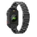 Smart Bracelet With Sleep Detection And Steel Strap - Bt5.2 - Black