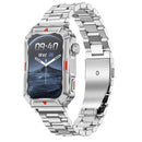 Smart Bracelet With Sleep Detection And Steel Strap - Bt5.2 - Black