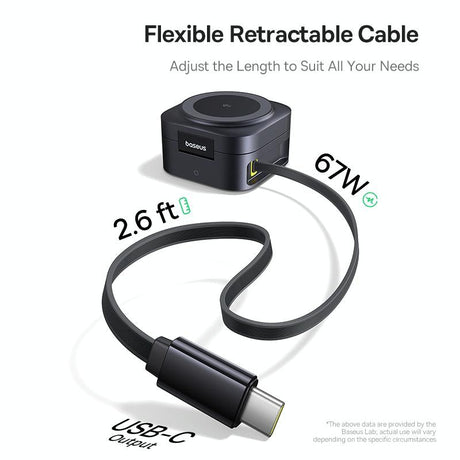 67W 2 In 1 Magnetic Wireless Charger + 1M Type C Cable