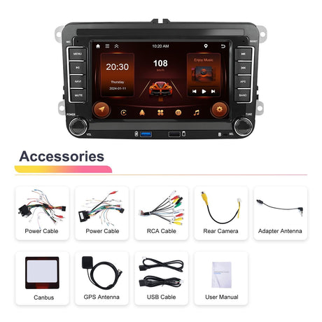 2 + 64G Carplay Android Navigation For Vw / Skoda - Reversing Camera - Large Screen
