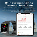 Smart Watch With Heart / Bp / Oxygen / Sugar Monitoring Silicone Strap Colour Screen - Black