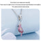 925 Sterling Silver Platinum Plated Pink Parrot Pendant