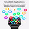 1.96 Inch Colour Screen Smart Watch Leather Strap Support Bluetooth Call / Ecg - Black