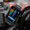 1.96 Inch Colour Screen Smart Watch Leather Strap Support Bluetooth Call / Ecg - Black