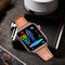 1.96 Inch Colour Screen Smart Watch Leather Strap Support Bluetooth Call / Ecg - Black
