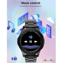 Waterproof Smart Bracelet With Touch Screen Bluetooth Call And Heart Rate Monitor - Black