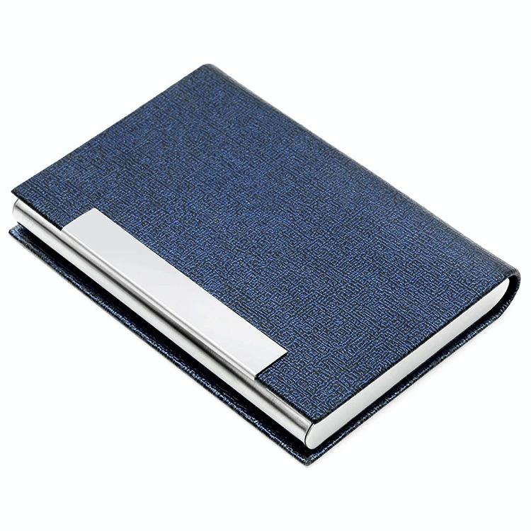 Stainless Steel Card Holder Sleek Business Accessory - Red