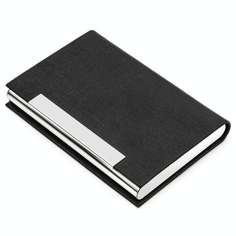 Stainless Steel Card Holder Sleek Business Accessory - Red