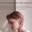 Wireless Dual-mic Bluetooth Earphones with Noise Reduction and Led Display - Black