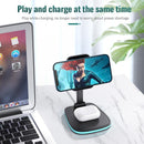 15W Multifunctional Desktop Wireless Charger - Black