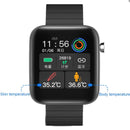 1.54 Inch Body Temperature Monitoring Smart Watch With Flashlight Function Black