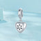 925 Sterling Silver Oxidized Snowflake Heart Diy Beads