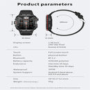 1.96 Inch Colour Screen Smart Watch Silicone Strap Support Bluetooth Call - Black