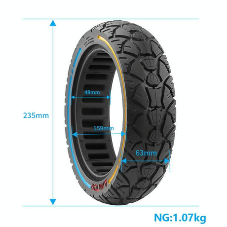 10x2.5-7 Universal Solid Tire Electric Scooter - Colourful