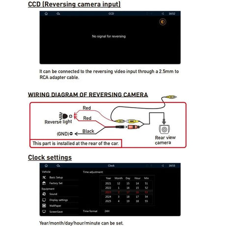 10.26 Inch Car Display Carplay / Android Auto Screen Mirroring Camera