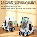 5 In 1 Car Desktop Alarm Clock With Wireless Charging - White