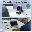 5 In 1 Car Desktop Alarm Clock With Wireless Charging - White