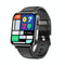1.7 Inch Tft Colour Screen Ip68 Waterproof Smart Watch Support Blood Oxygen Monitoring / Body Temperature Monitoring / Ai Medical Diagnosis - Leather Strap - Black