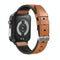 1.7 Inch Tft Colour Screen Ip68 Waterproof Smart Watch Support Blood Oxygen Monitoring / Body Temperature Monitoring / Ai Medical Diagnosis - Leather Strap - Black