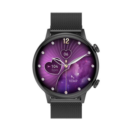 1.1 Inch Smart Stainless Steel Band Watch Support Bluetooth Call / Blood Oxygen Monitoring - Gold