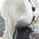 Crystal Tassel Clutch For Weddings And Parties - Black Crystal Bag