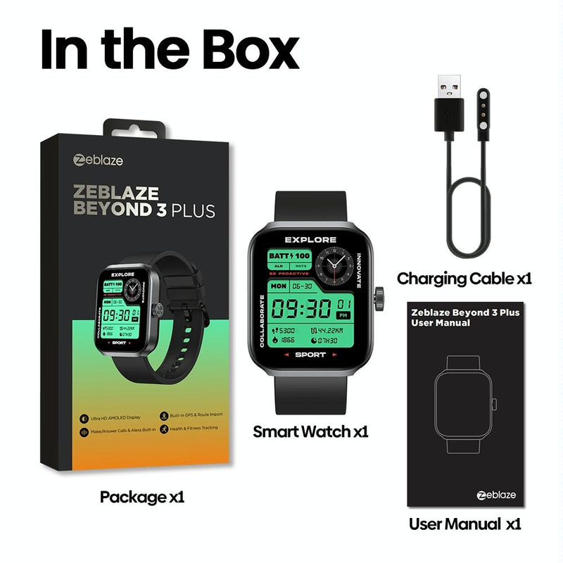 Stylish 1.78 Inch Gps Smart Watch With Bluetooth Calling Heart Rate & Blood Oxygen - Black