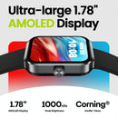 Stylish 1.78 Inch Gps Smart Watch With Bluetooth Calling Heart Rate & Blood Oxygen - Black