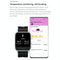 1.85 Inch Tft Screen Leather Band Health Smart Watch Support Bluetooth Call / Plateau Blood Oxygen / Body Temperature / Arrhythmia / Ti Heart Rate Monitoring - Black