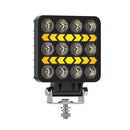 4 Inch Square Mixed Luminous Double Arrow Angel Eye Car Work Light