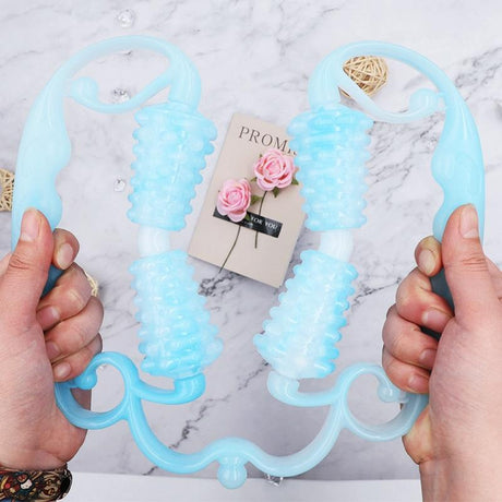 2-Pack Ring Leg Clamp Massager For Yoga & Fitness - Blue