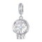 925 Sterling Silver Snowflake Crystal Ball Pendant