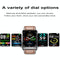 Health Monitoring Smart Leather Strap Watch With Colour Screen - Black
