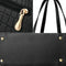 Vintage 2-In-1 Messenger Bag With Crocodile Pattern And Leather Wallet - Black