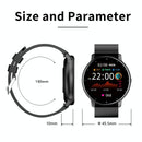 1.28 Inch Touch Screen Ip67 Waterproof Smart Watch Support Blood Pressure Monitoring / Sleep Monitoring / Heart Rate Monitoring - Black