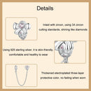 925 Sterling Silver Romantic Bow Safety Chain For Diy Beaded Accessories