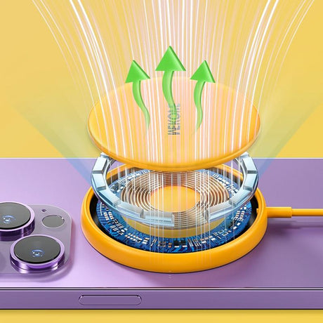 15W Magnetic Wireless Charger Yellow