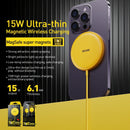 15W Magnetic Wireless Charger Yellow