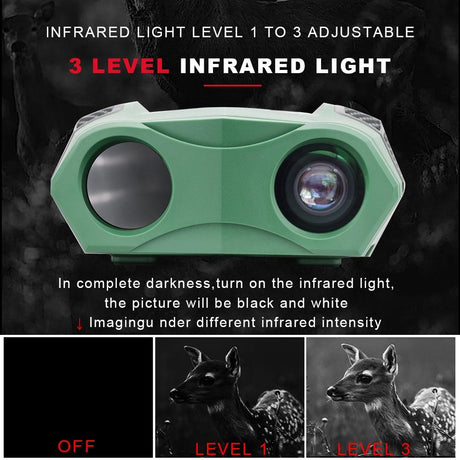 3 Tft Screen Binoculars with 4k Infrared Night Vision - Gd903 - Black
