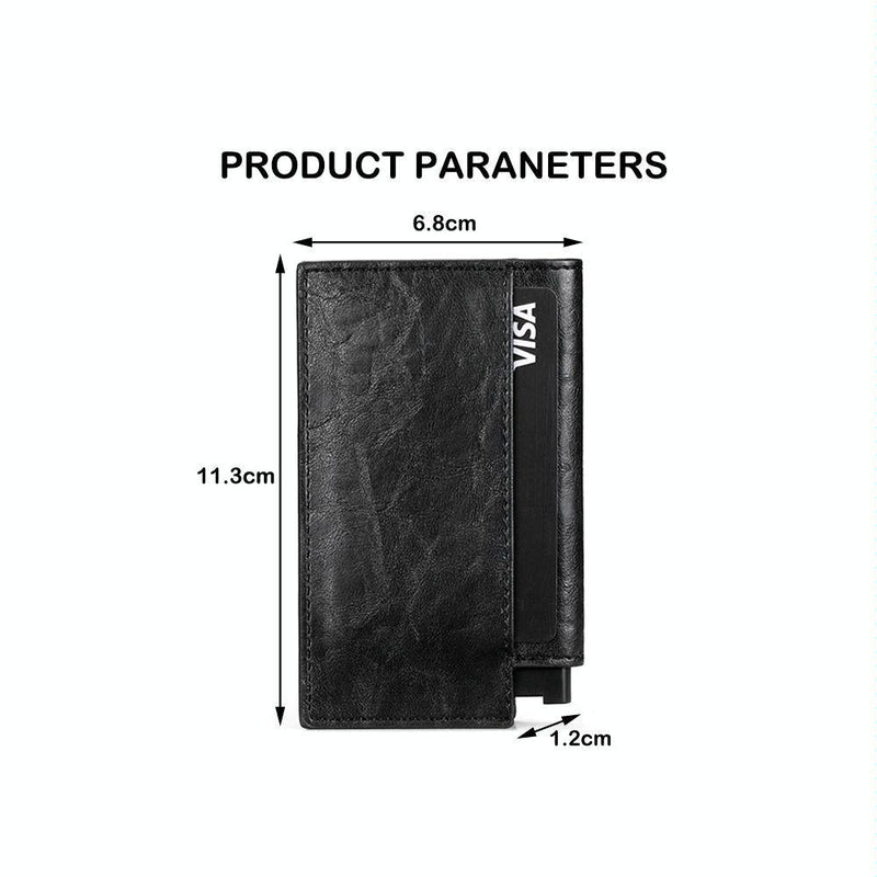 Pop-up Rfid Bifold Wallet with Card Holder - Black