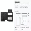 Pop-up Rfid Bifold Wallet with Card Holder - Black