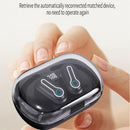 Wireless Stereo Earphones with Charging Case - Hanging Ear Design - Black