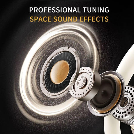 Wireless Stereo Earphones with Charging Case - Hanging Ear Design - Black