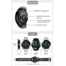 1.3 Inch Full-Fit Round Screen Smart Watch Support Sleep Monitor / Heart Rate Monitor / Temperature Monitoring Black