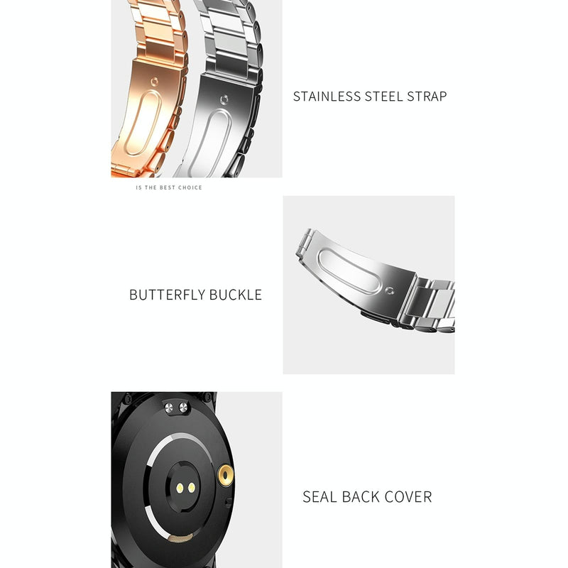 1.3 Inch Full-Fit Round Screen Smart Watch Support Sleep Monitor / Heart Rate Monitor / Temperature Monitoring Black