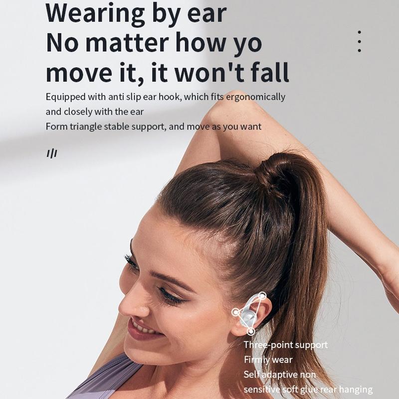 Wireless Earphones with Digital Display and Charging Case - Black