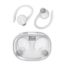 Wireless Earphones with Digital Display and Charging Case - Black