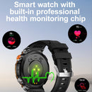 Waterproof Smart Watch With Flashlight And Compass - 1 Inch - Orange