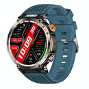 Waterproof Smart Watch With Flashlight And Compass - 1 Inch - Orange
