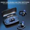 Led Bluetooth Earphones with Noise Reduction and Power Bank Function - Black